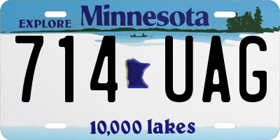 MN license plate 714UAG