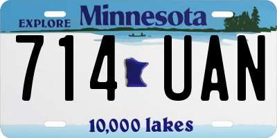 MN license plate 714UAN