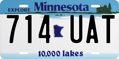 MN license plate 714UAT