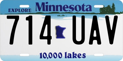 MN license plate 714UAV