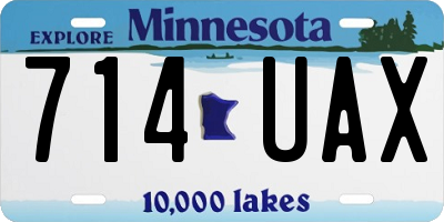 MN license plate 714UAX