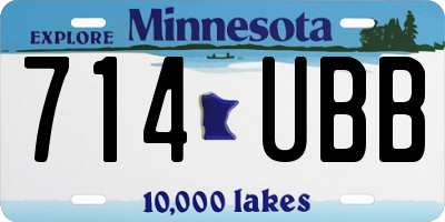 MN license plate 714UBB
