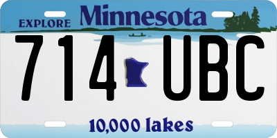 MN license plate 714UBC
