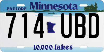 MN license plate 714UBD