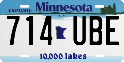 MN license plate 714UBE