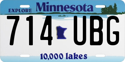 MN license plate 714UBG