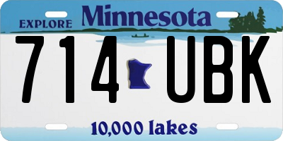 MN license plate 714UBK