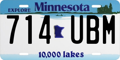 MN license plate 714UBM