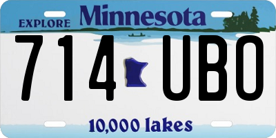 MN license plate 714UBO