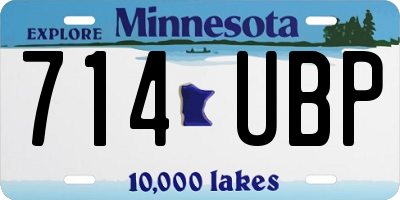 MN license plate 714UBP