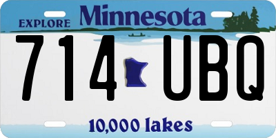 MN license plate 714UBQ