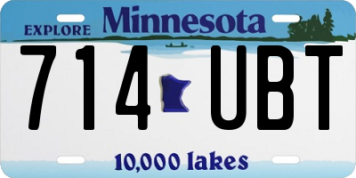 MN license plate 714UBT