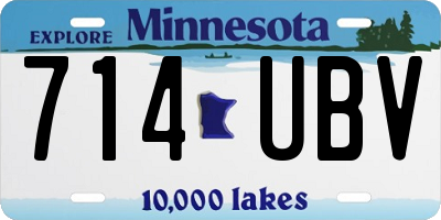 MN license plate 714UBV