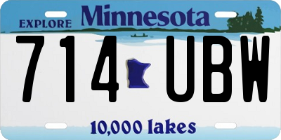 MN license plate 714UBW