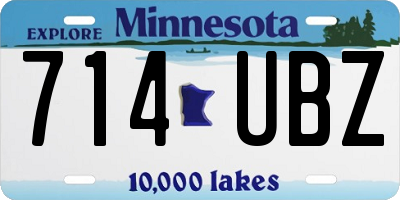 MN license plate 714UBZ