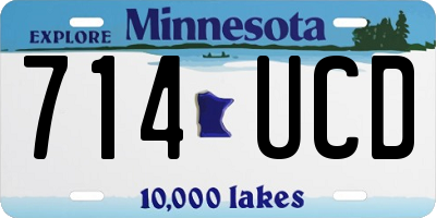 MN license plate 714UCD