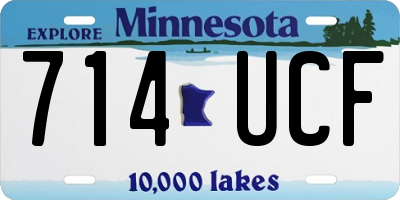 MN license plate 714UCF