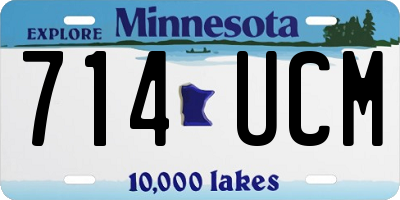 MN license plate 714UCM