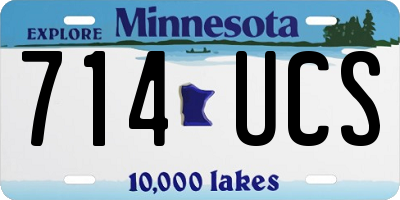 MN license plate 714UCS