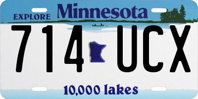 MN license plate 714UCX