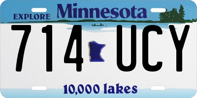 MN license plate 714UCY