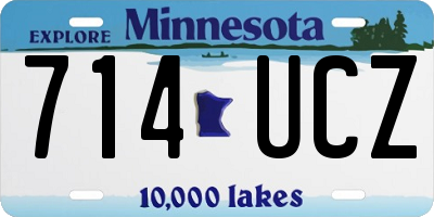 MN license plate 714UCZ