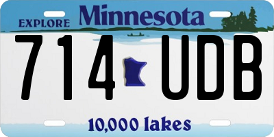 MN license plate 714UDB