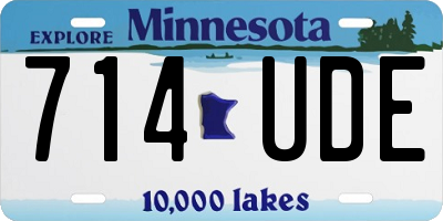 MN license plate 714UDE
