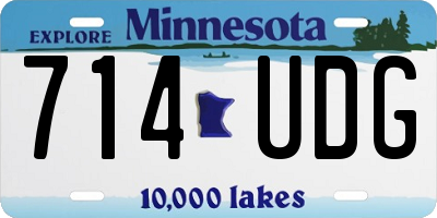 MN license plate 714UDG