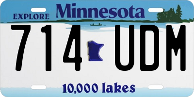MN license plate 714UDM