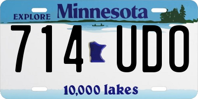 MN license plate 714UDO