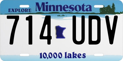 MN license plate 714UDV