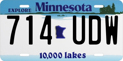 MN license plate 714UDW