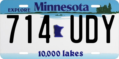MN license plate 714UDY