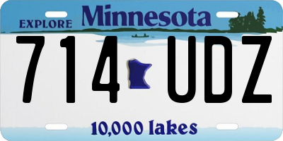 MN license plate 714UDZ