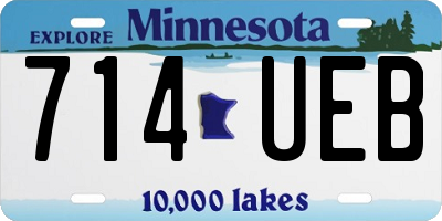 MN license plate 714UEB