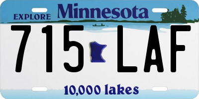 MN license plate 715LAF