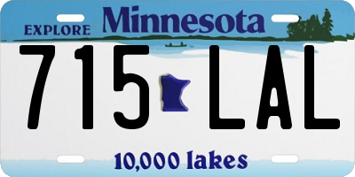 MN license plate 715LAL