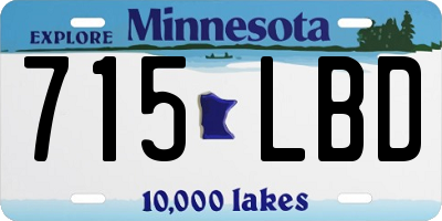 MN license plate 715LBD