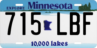 MN license plate 715LBF