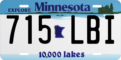 MN license plate 715LBI