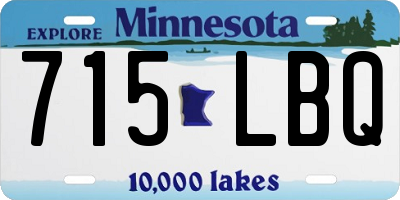MN license plate 715LBQ