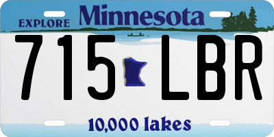 MN license plate 715LBR