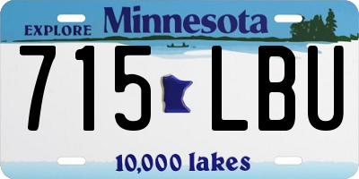 MN license plate 715LBU
