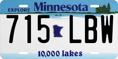 MN license plate 715LBW