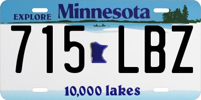 MN license plate 715LBZ
