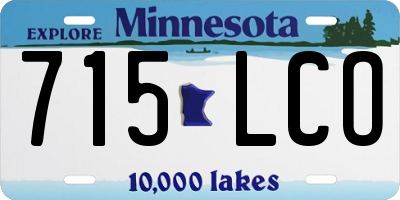 MN license plate 715LCO