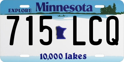 MN license plate 715LCQ