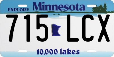MN license plate 715LCX