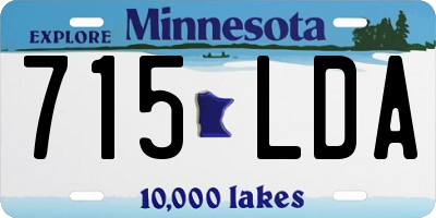 MN license plate 715LDA